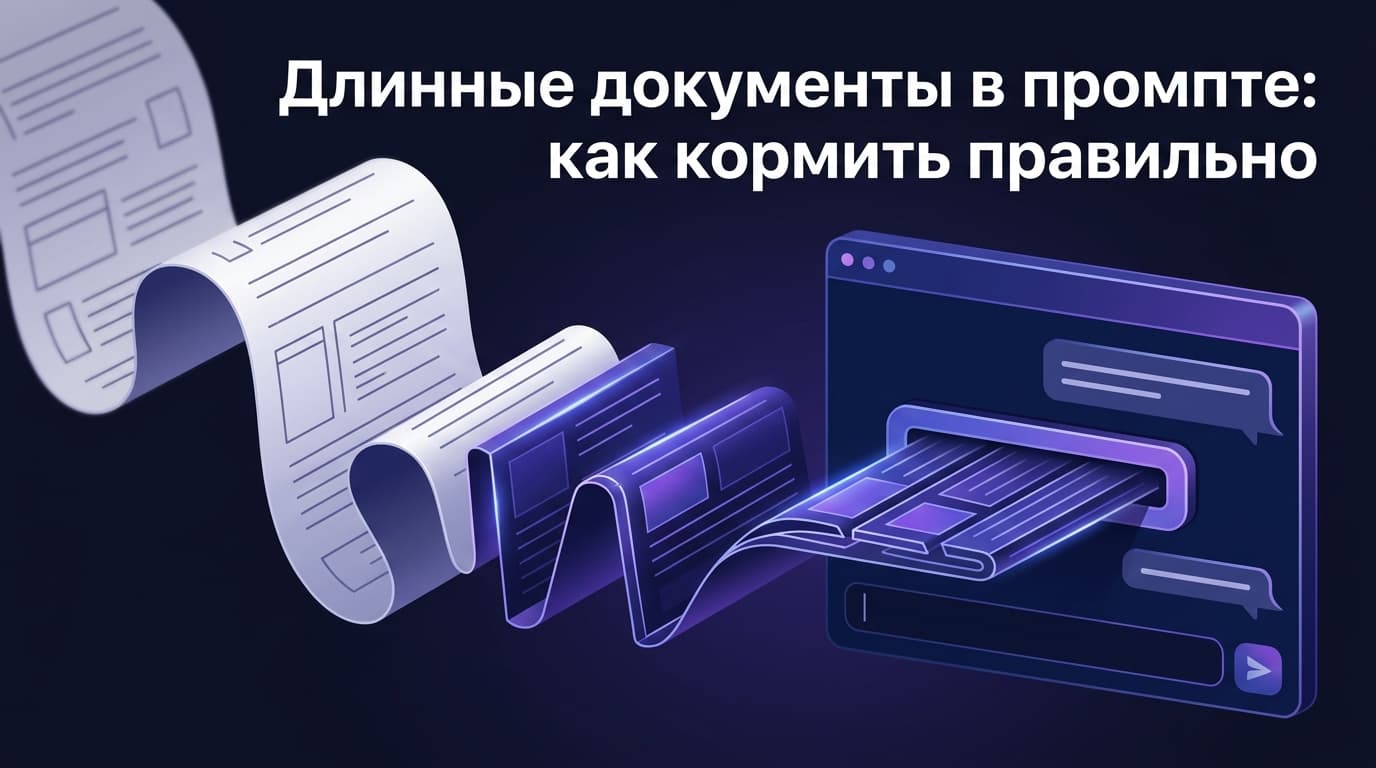 Длинные документы в промпте: как кормить правильно