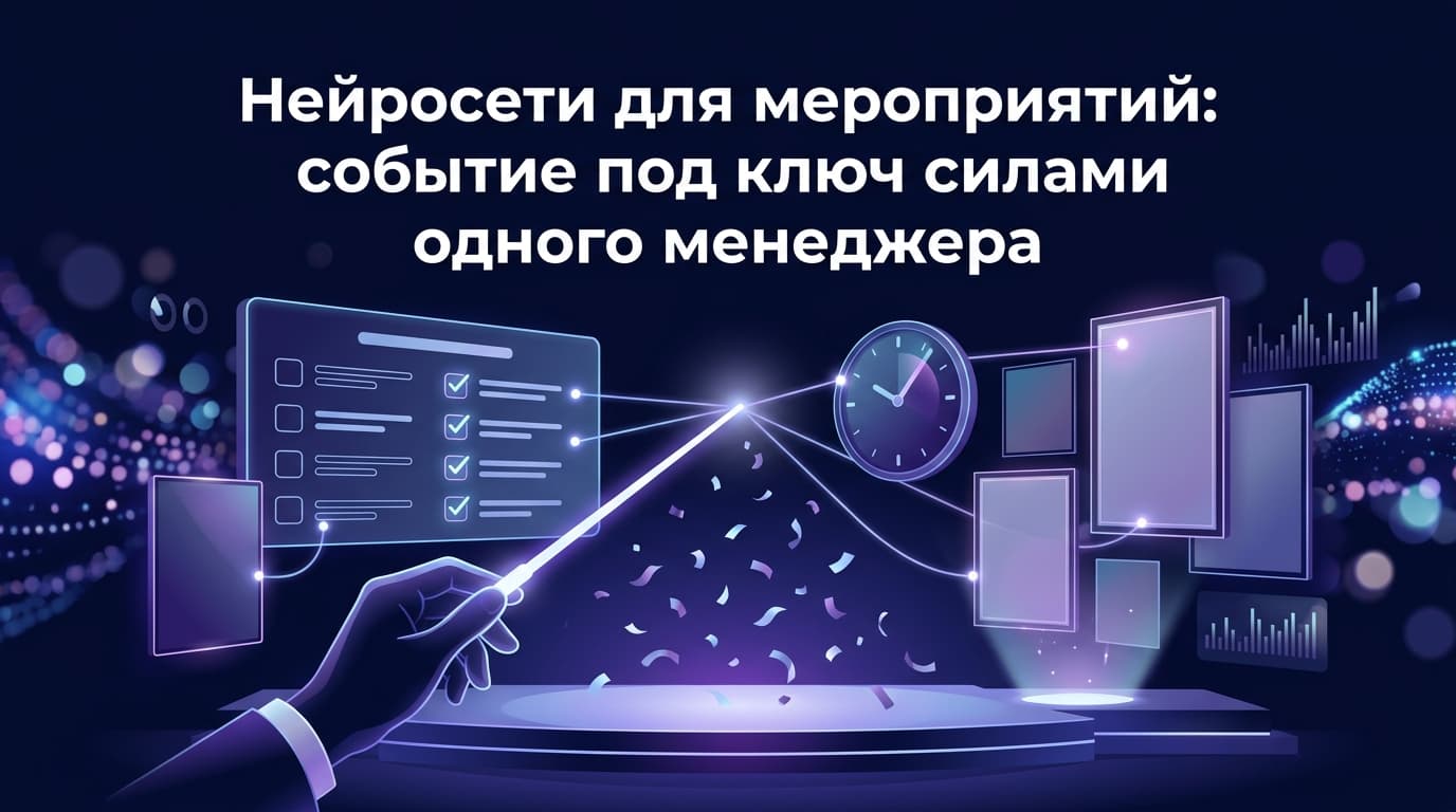 Нейросети для мероприятий: событие под ключ силами одного менеджера