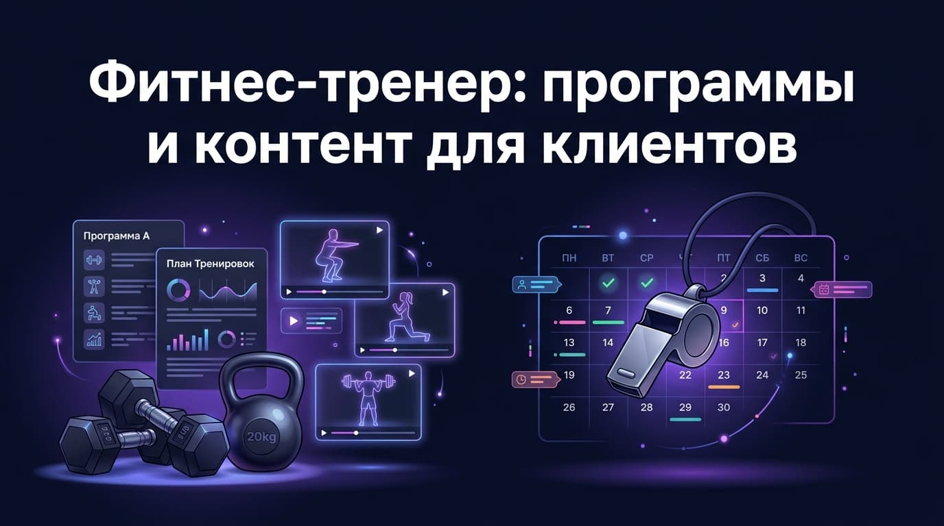 Фитнес-тренер: программы и контент для клиентов