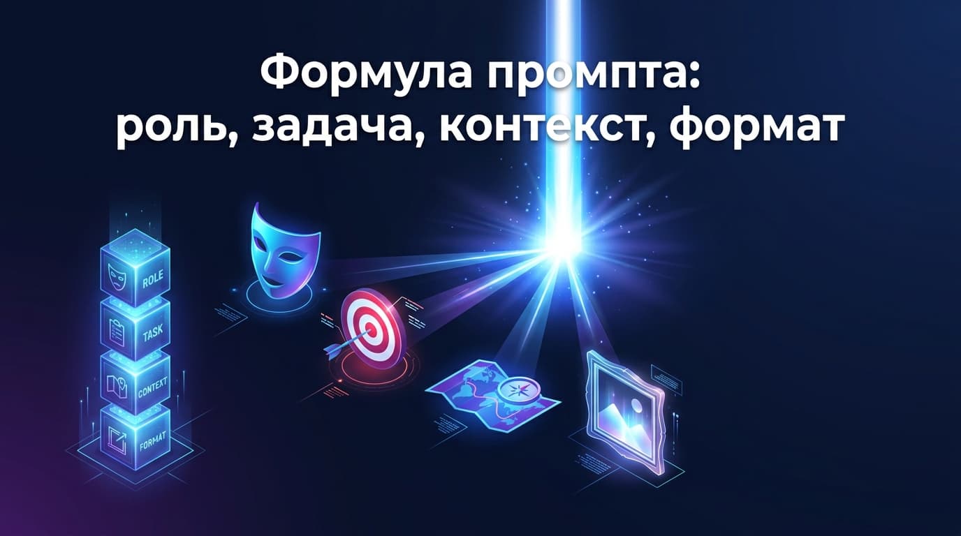 Формула промпта: роль, задача, контекст, формат