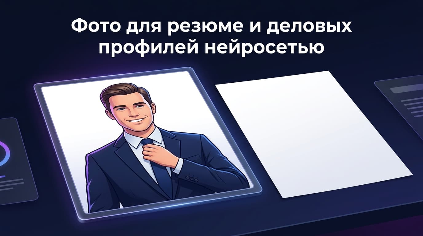 Фото для резюме и деловых профилей нейросетью