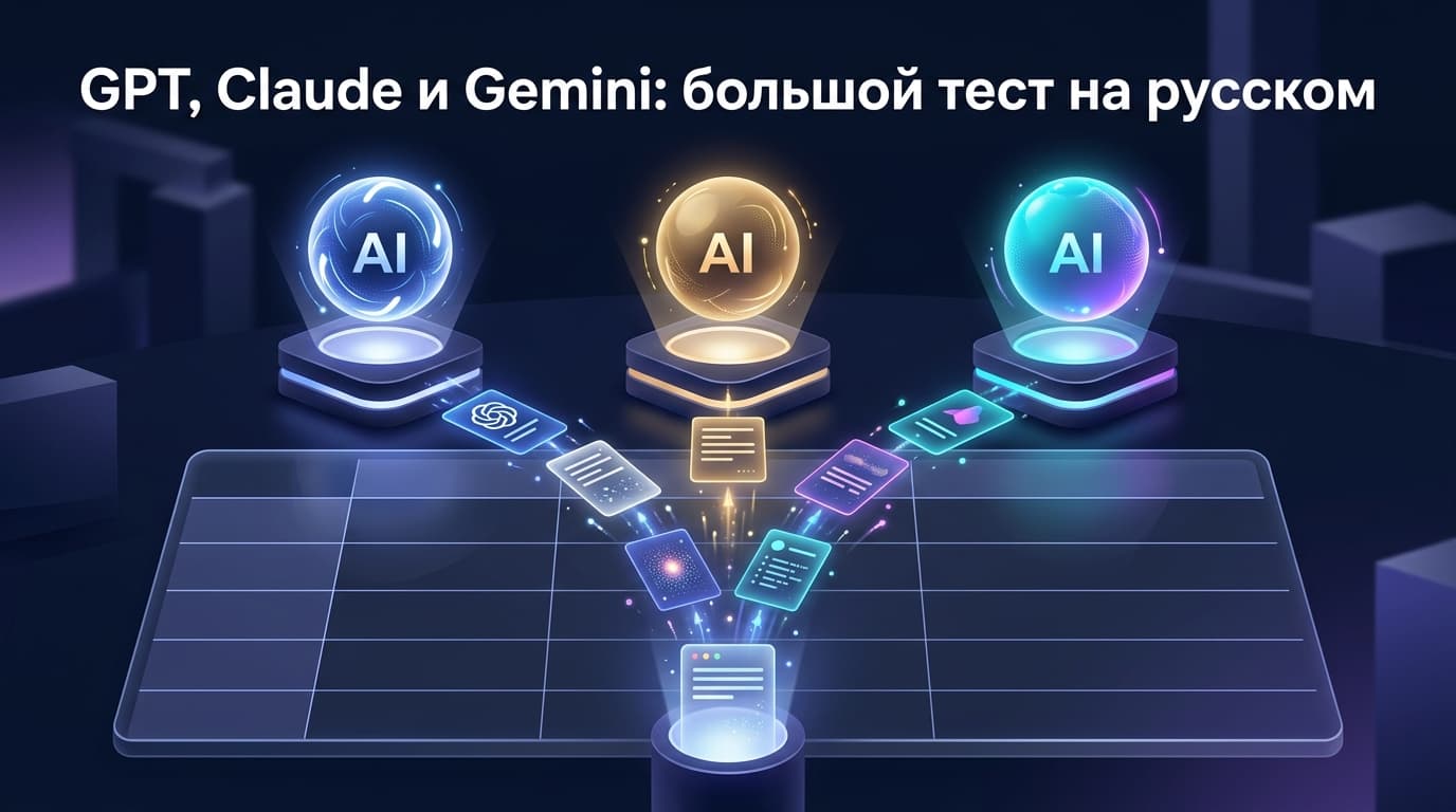 GPT, Claude и Gemini: большой тест на русском