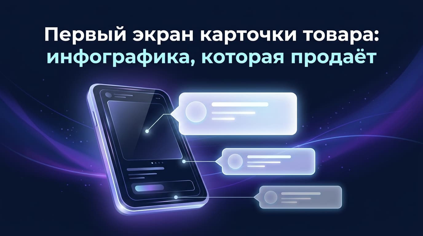 Первый экран карточки товара: инфографика, которая продаёт