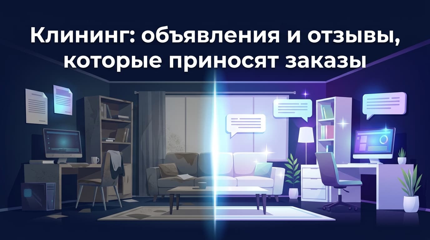 Клининг: объявления и отзывы, которые приносят заказы