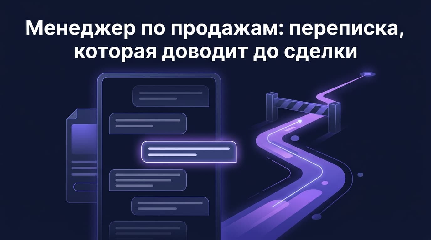 Менеджер по продажам: переписка, которая доводит до сделки