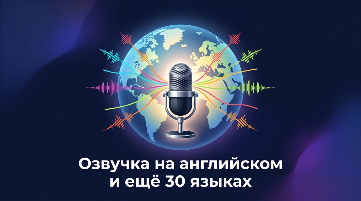 Озвучка на английском и ещё 30 языках