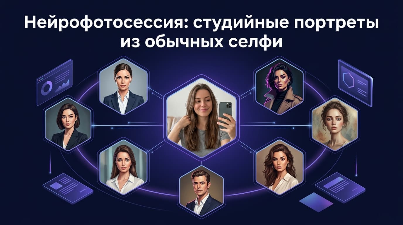 Нейрофотосессия: студийные портреты из обычных селфи