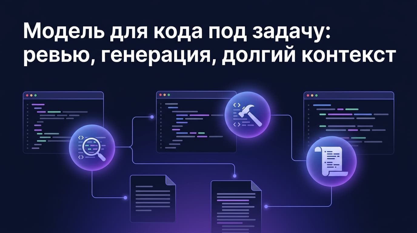 Модель для кода под задачу: ревью, генерация, долгий контекст