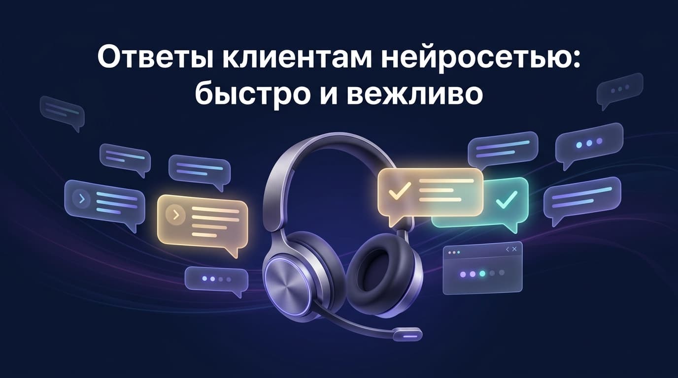 Ответы клиентам нейросетью: быстро и вежливо