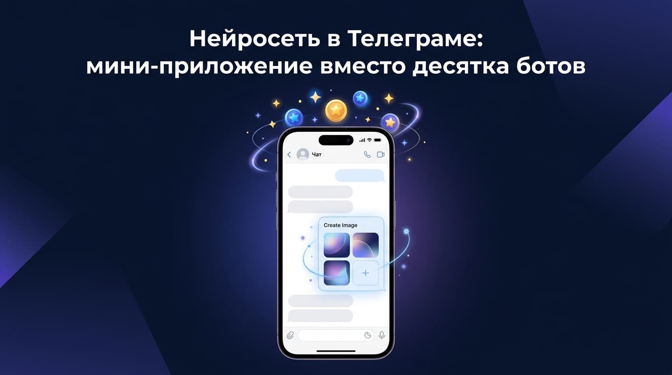 Нейросеть в Телеграме: мини-приложение вместо десятка ботов