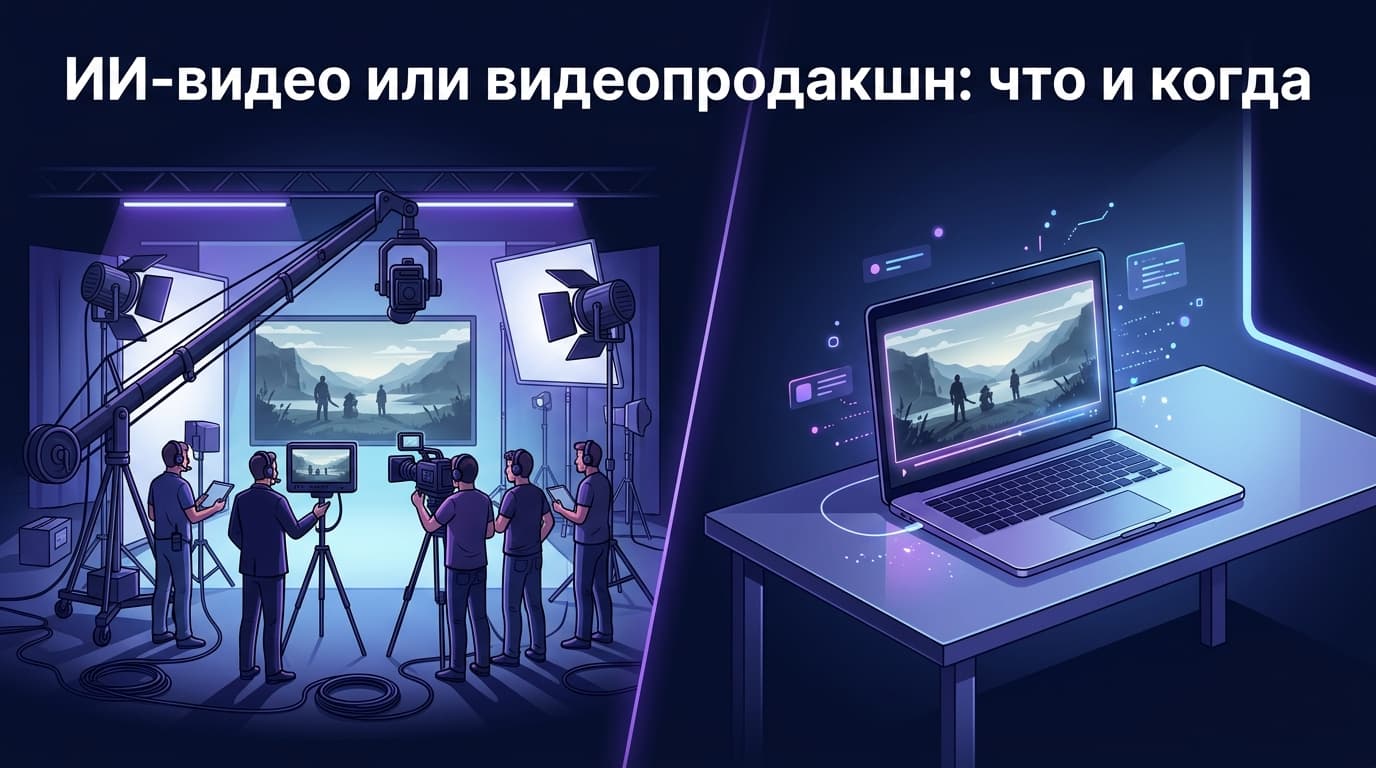 ИИ-видео или видеопродакшн: что и когда