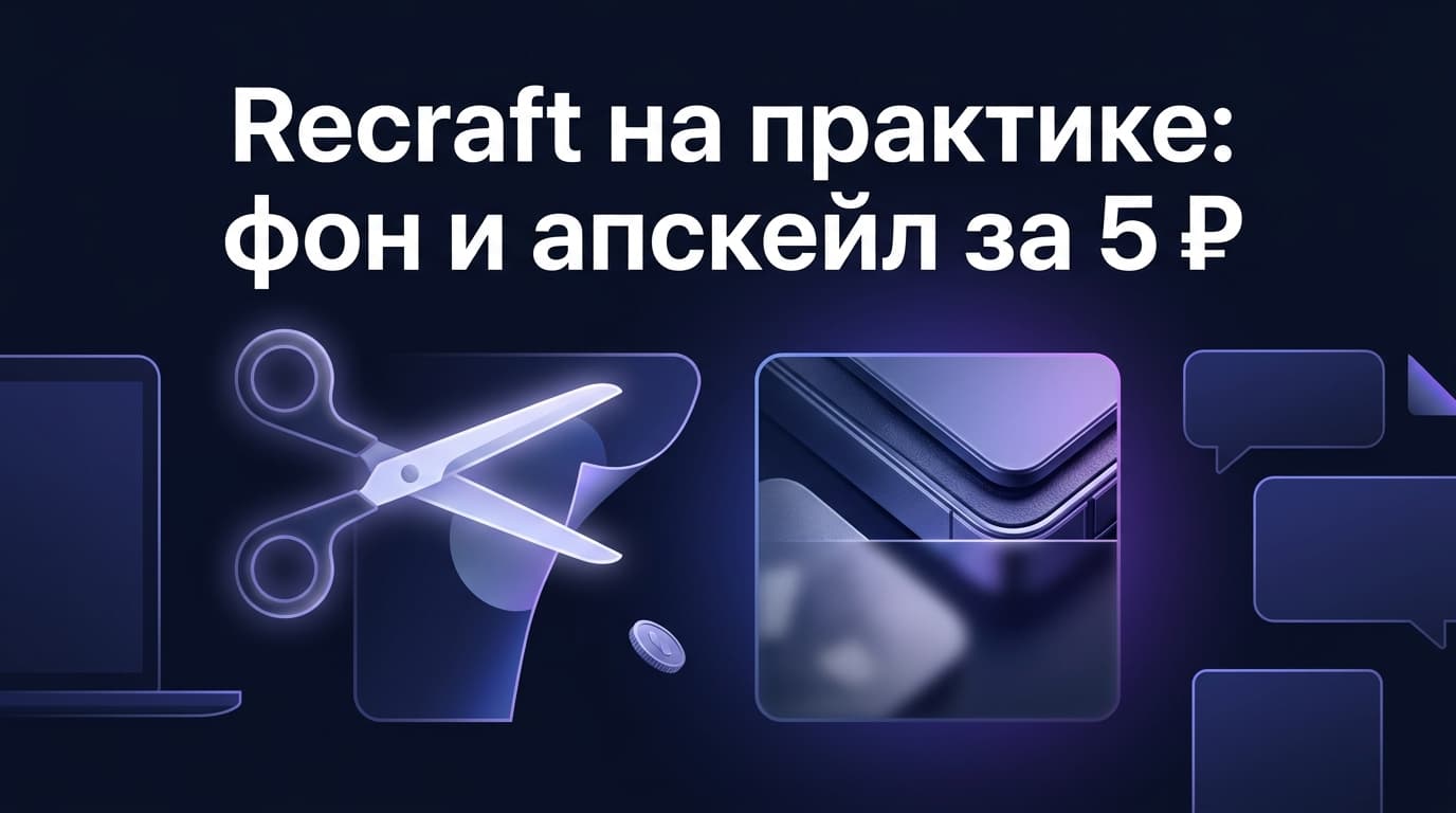 Recraft на практике: фон и апскейл за 5 ₽