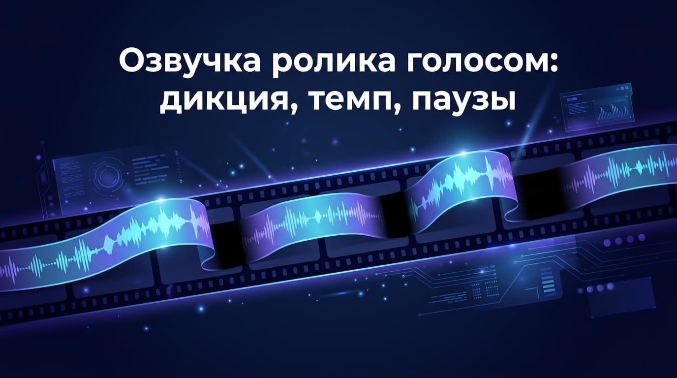 Озвучка ролика голосом: дикция, темп, паузы