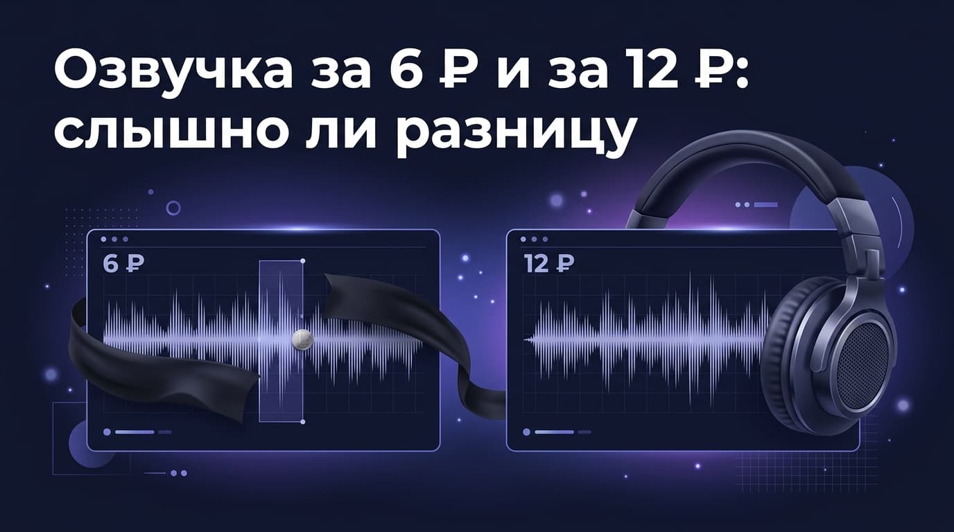 Озвучка за 6 ₽ и за 12 ₽: слышно ли разницу