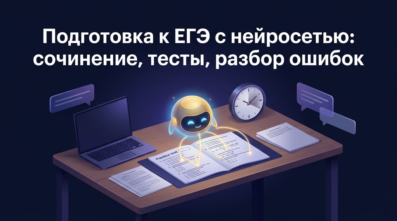Подготовка к ЕГЭ с нейросетью: сочинение, тесты, разбор ошибок