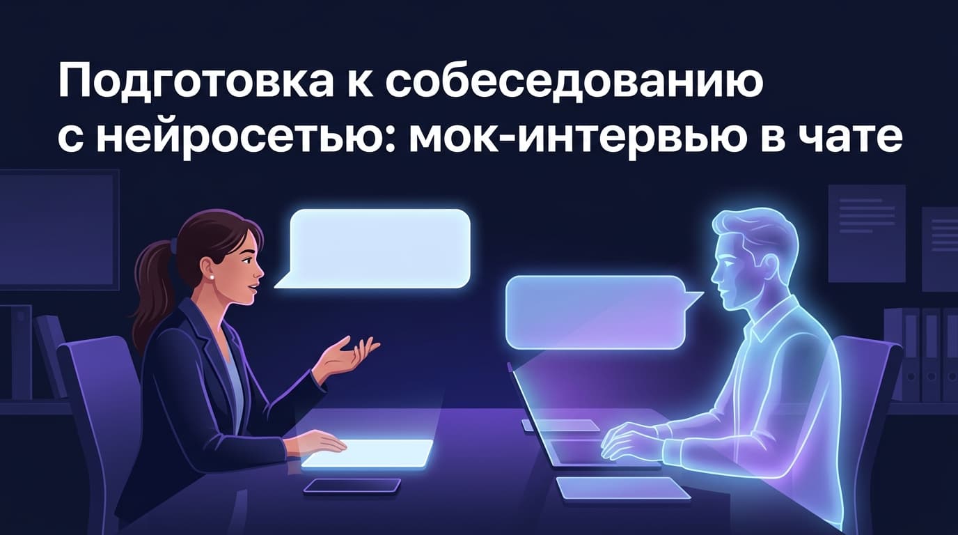 Подготовка к собеседованию с нейросетью: мок-интервью в чате