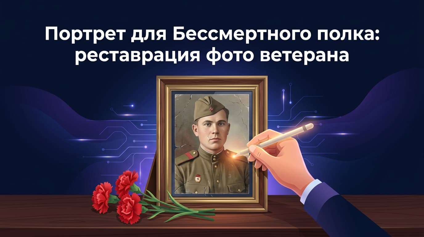 Портрет для Бессмертного полка: реставрация фото ветерана