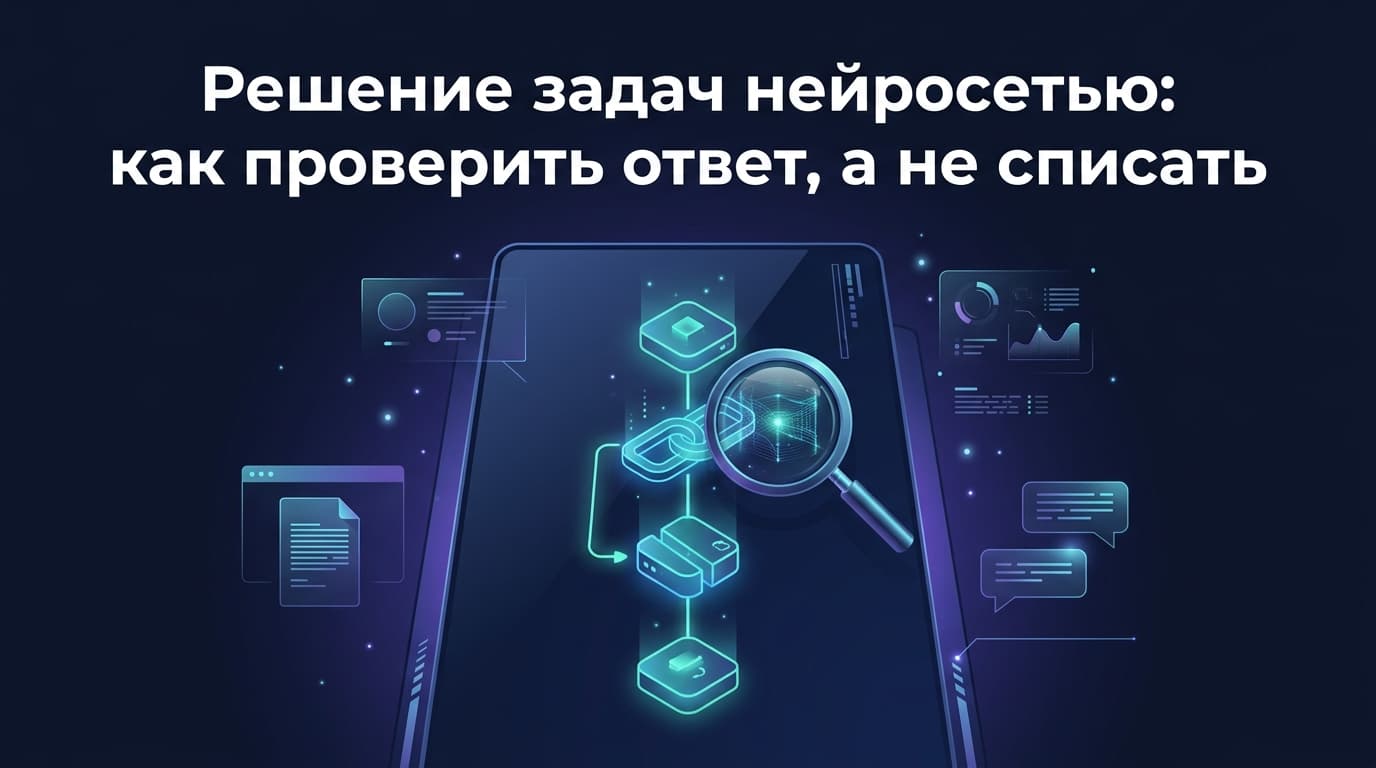Решение задач нейросетью: как проверить ответ, а не списать