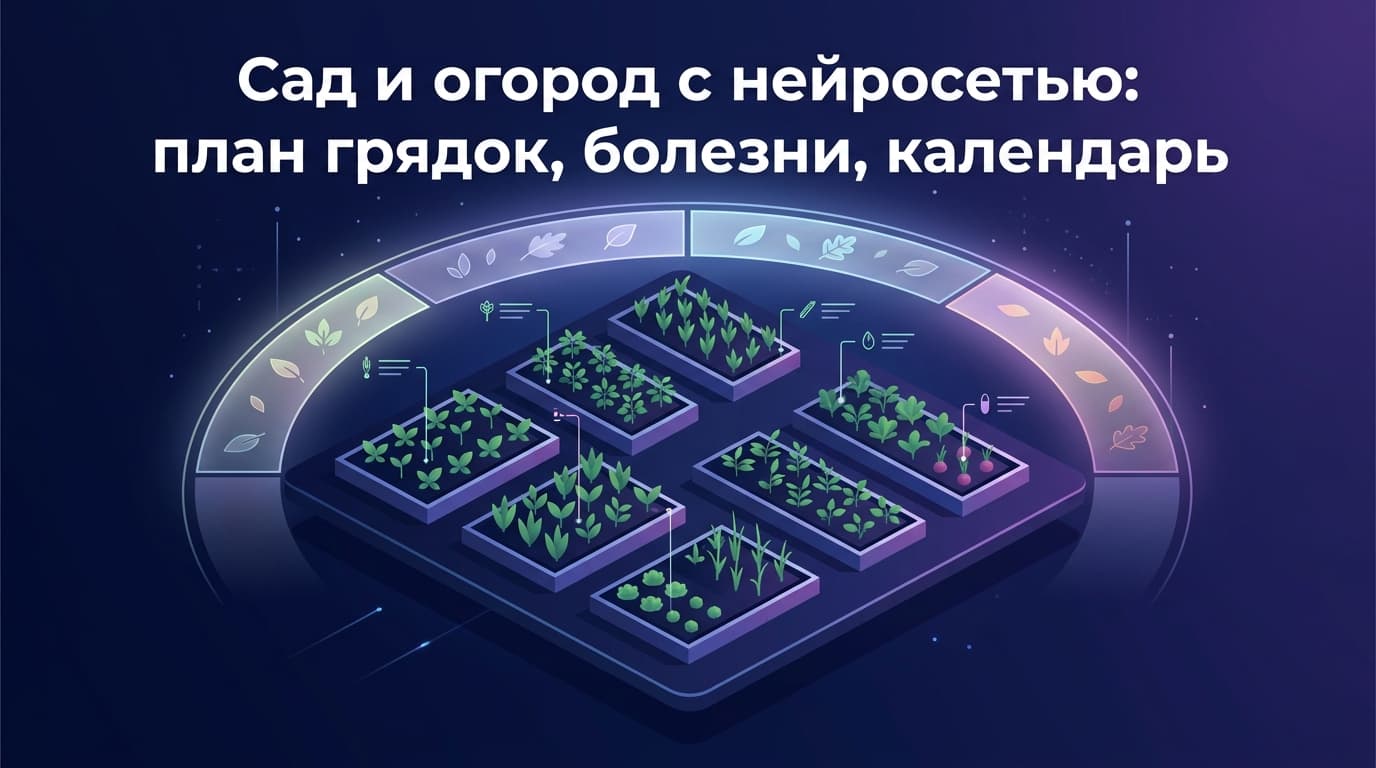 Сад и огород с нейросетью: план грядок, болезни, календарь
