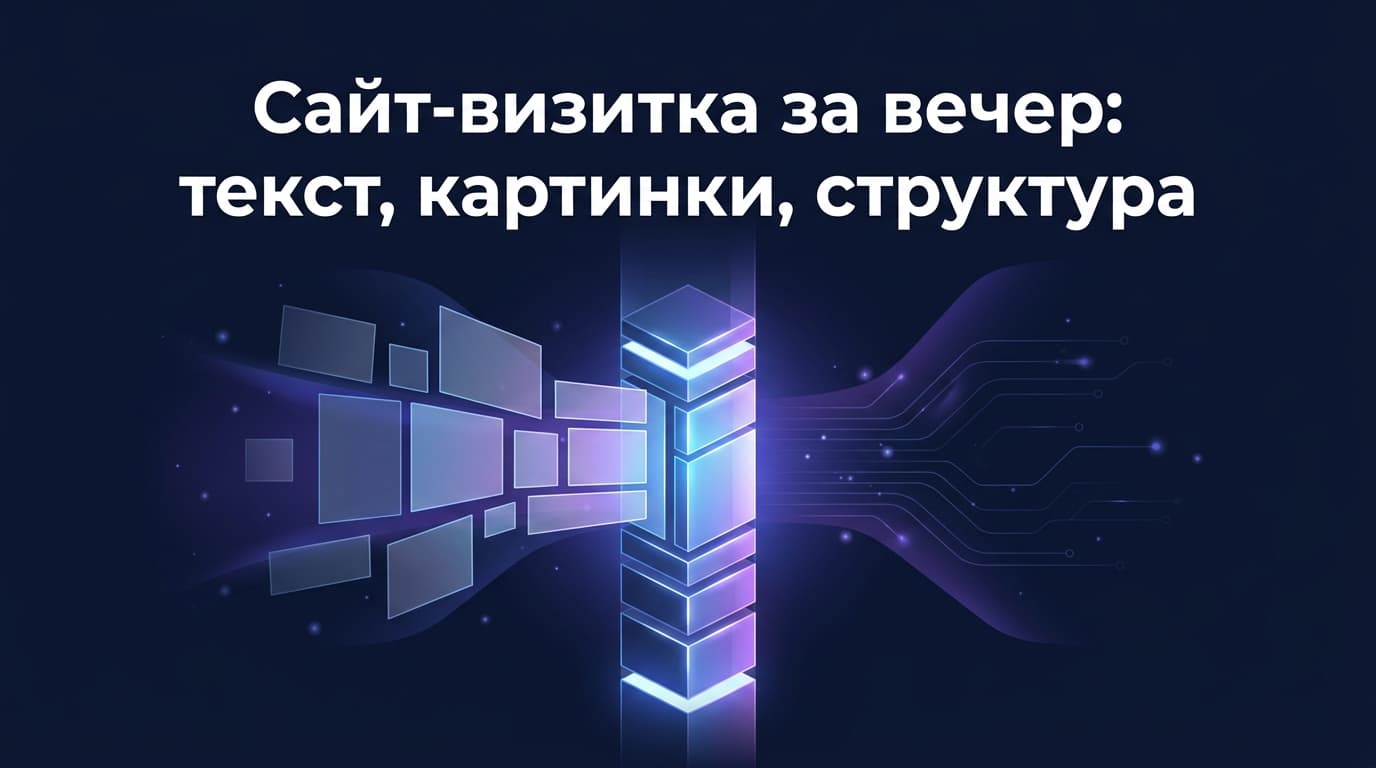 Сайт-визитка за вечер: текст, картинки, структура