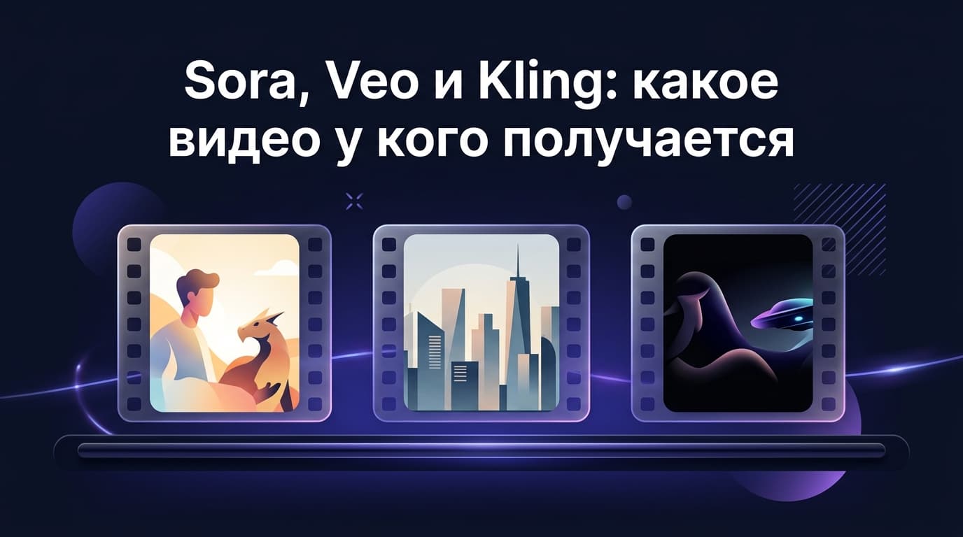 Sora, Veo и Kling: какое видео у кого получается