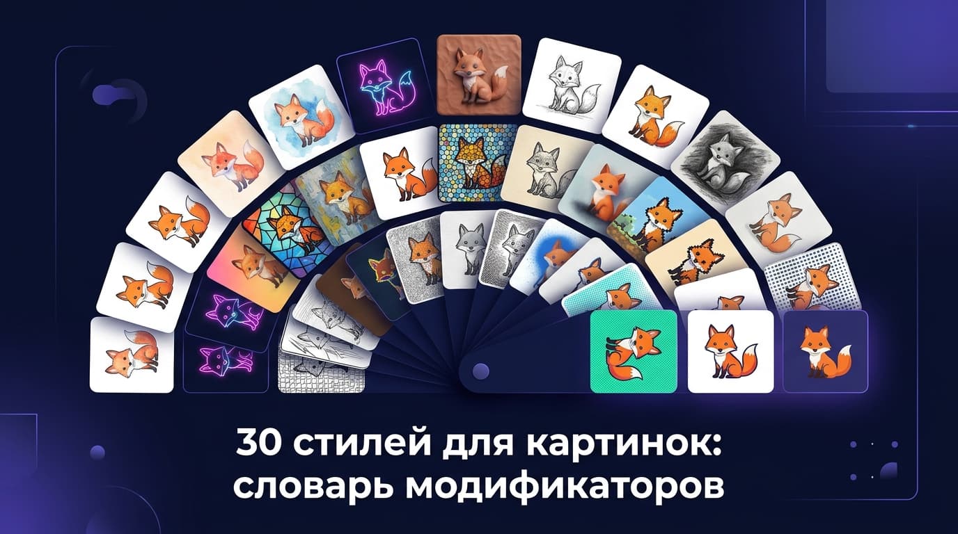 30 стилей для картинок: словарь модификаторов