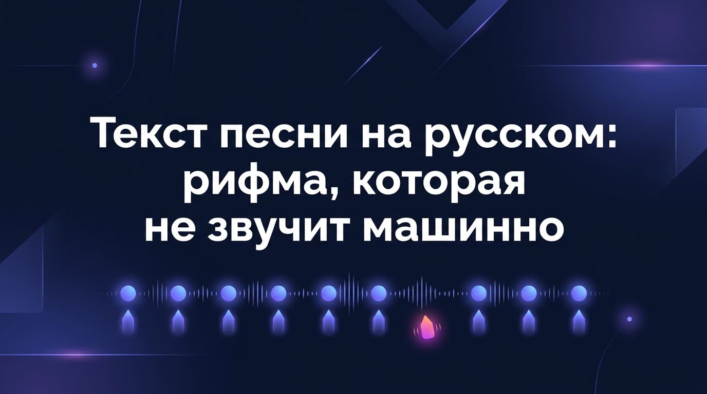 Текст песни на русском: рифма, которая не звучит машинно