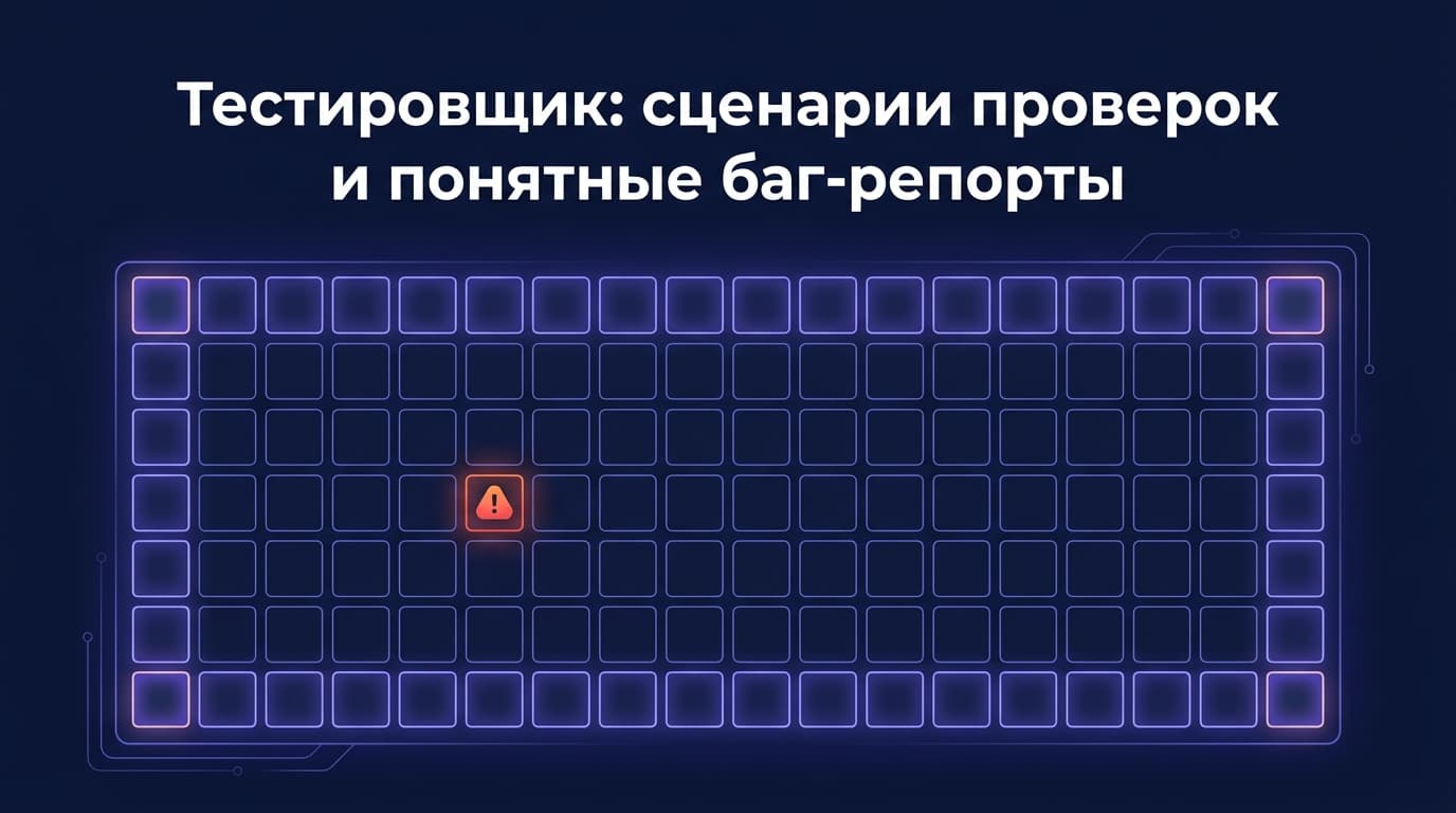 Тестировщик: сценарии проверок и понятные баг-репорты