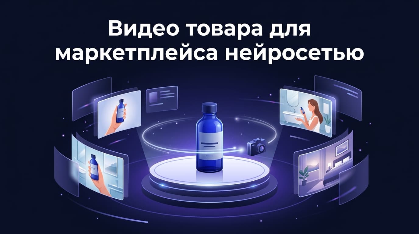 Видео товара для маркетплейса нейросетью