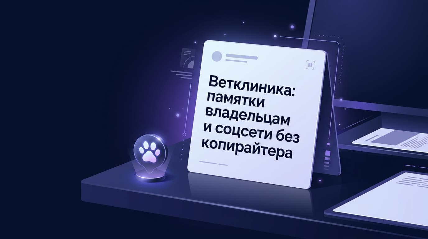 Ветклиника: памятки владельцам и соцсети без копирайтера