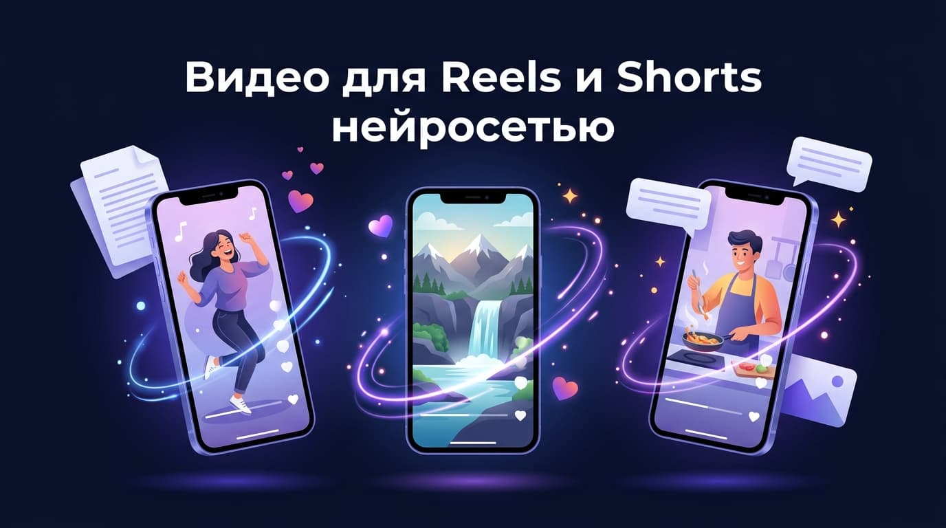 Видео для Reels и Shorts нейросетью
