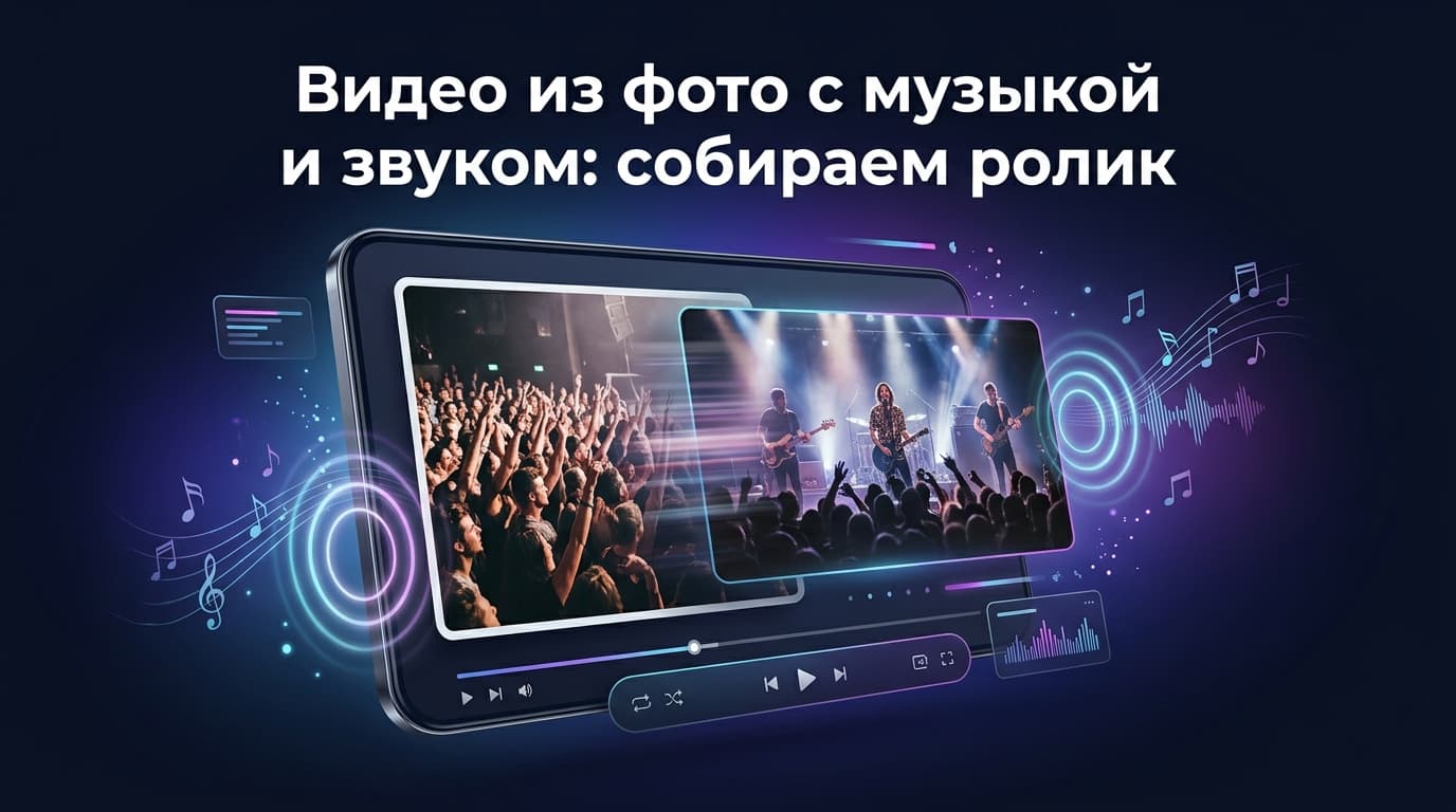 Видео из фото с музыкой и звуком: собираем ролик
