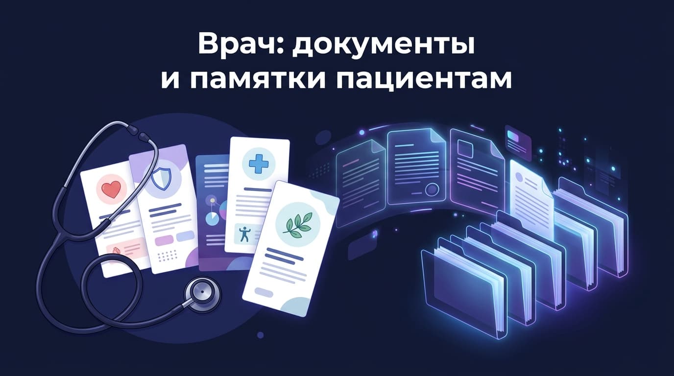 Врач: документы и памятки пациентам